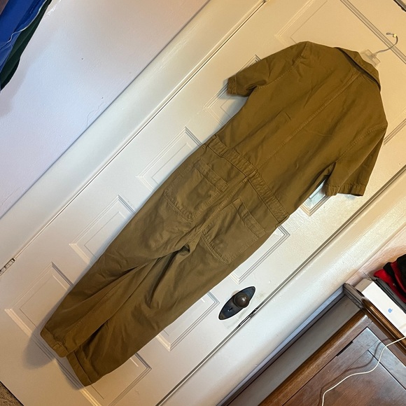 Everlane Supersoft Jean Coverall Size 12 Fennel / Khaki / Tan - Picture 4 of 5